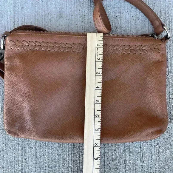 Lucky Brand Leather Cognac Brown Crossbody Purse Bag - Picture 11 of 11